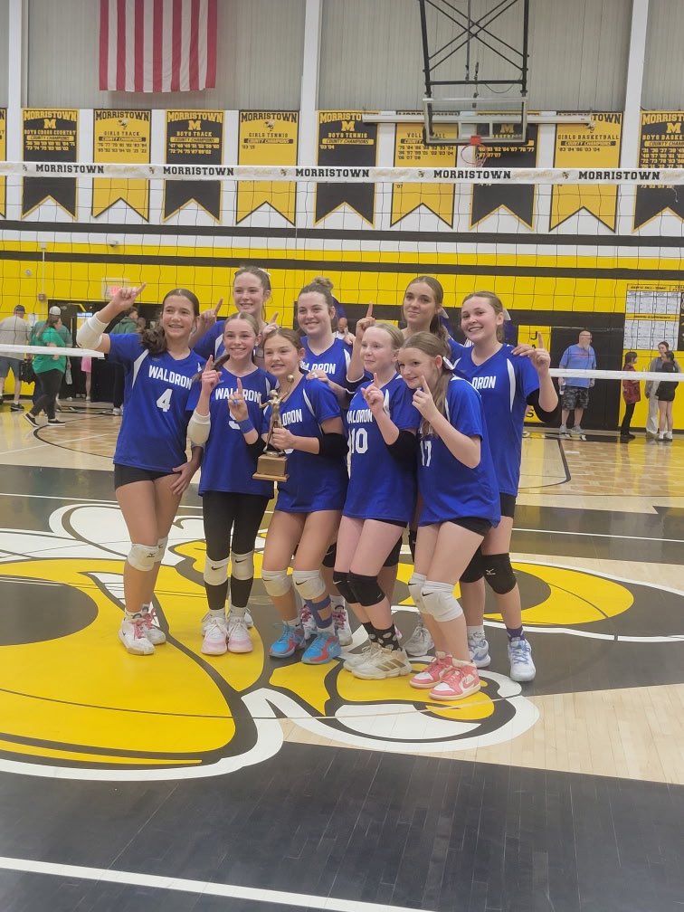 WaldronSports's tweet photo. JH volleyball team is Shelby County champions! #GoMohawks https://t.co/KrAjhhNkva
