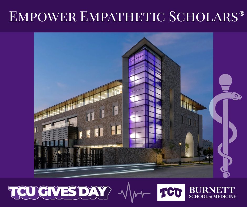 📍Fort Worth is booming.
🩺 So is our mission.

With ONE WEEK until #TCUGivesDay (Oct. 7–8), invest in future physicians who are shaping medicine — and Fort Worth — for generations to come. 💜

🔗 frogfunding.tcu.edu/tcu-gives-day-…

#BurnettMedTCU #FortWorthProud #LeadOnTCU
