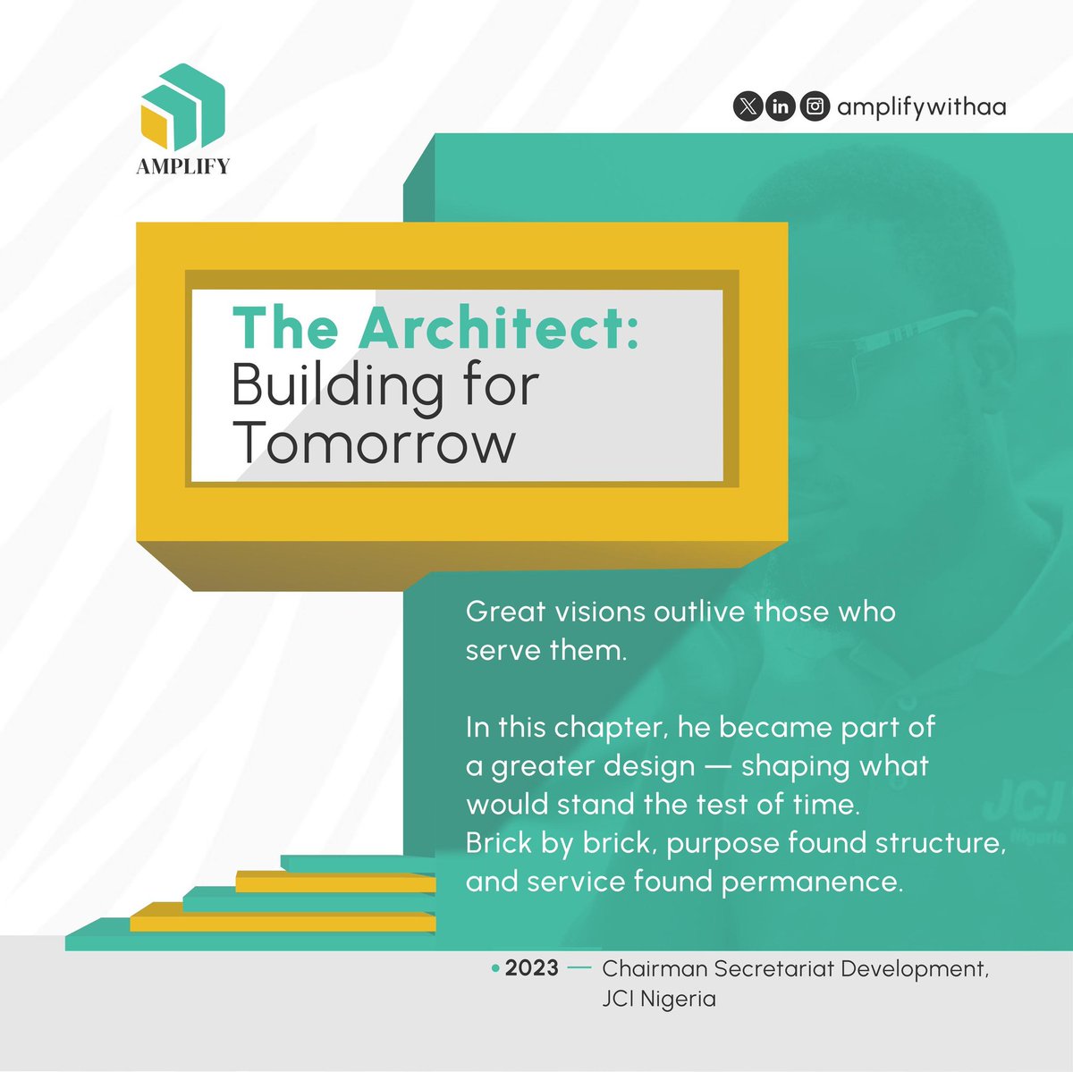 abitoguna's tweet image. Amplify || The Architect

Every great vision starts with a dreamer who dares to build beyond the present. Aa&apos;s leadership is about purpose, structure, and service. Each decision lays another block for a future that stands firm.

#Architect
#Amplify
#Aa