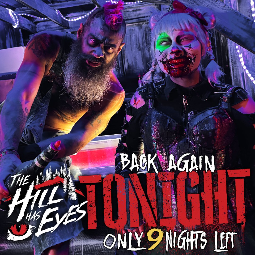 MKEHHE's tweet photo. The Hill Has Eyes lit up last night with screams 
We’re opening the gates again tonight, but the season is slipping away… only 9 nights remain to take on 45 acres, 4 haunts for 1 price, and over 100 live actors.
📷 Tickets are going fast — grab yours now:
https://t.co/OK5Zradrcy https://t.co/2UUrfEM3r8