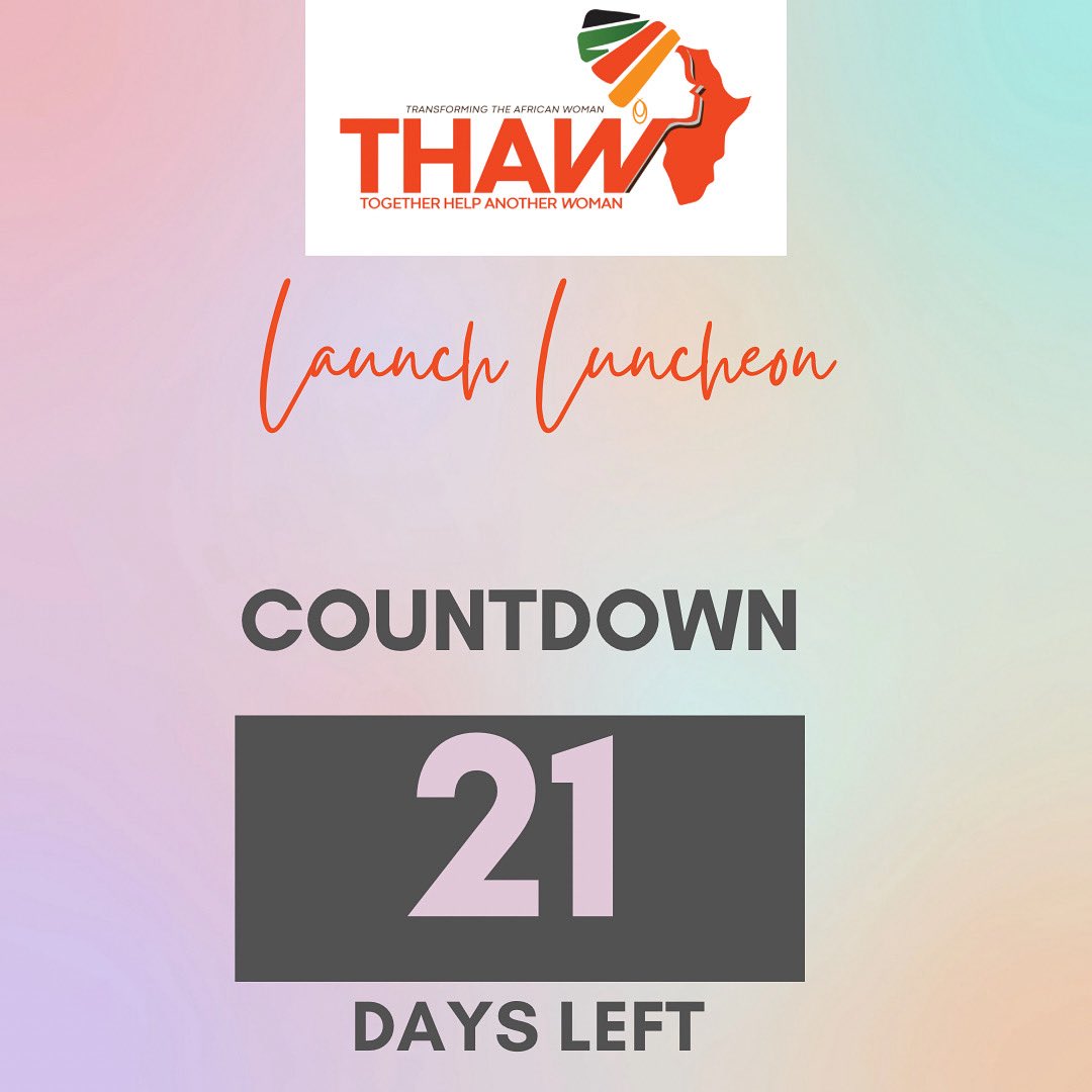THAWnetwork's tweet photo. ⏳ 21 Days to Go!

The THAW Launch Luncheon is almost here

Join us as we hear from speakers tackling:
- Breast Cancer Awareness
- Women’s Rights
- ⁠Men’s Rights
- ⁠GBV &amp; Domestic Violence

📅 25 October 2025 | Cresta Lodge, Harare | 12pm- 5pm

Tickets on sale for $30. https://t.co/HnW7tJ33z2