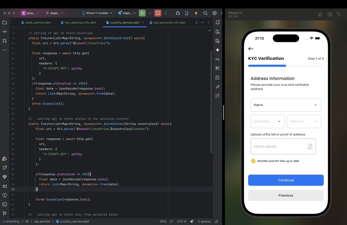 Dynamically rendering state and city of a selected country using countrystatecity.in API 🔥