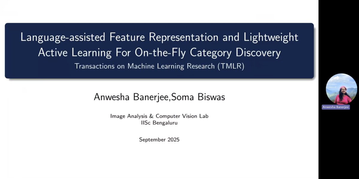 TmlrVideos's tweet image. Language-assisted Feature Representation and Lightweight Active Learning For On-the-Fly Category ...
Anwesha Banerjee, Soma Biswas
tmlr.infinite-conf.org/paper_pages/Zi…
#recognizing #categories #category