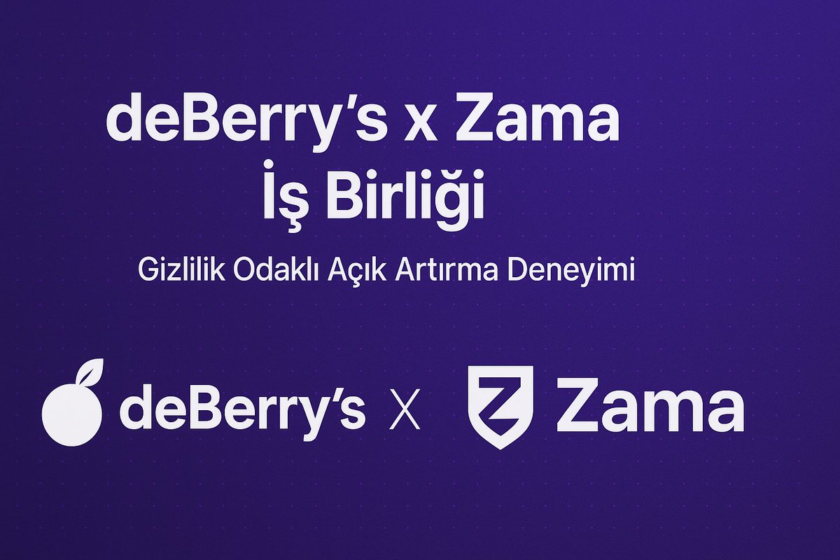🔒 deBerry’s x Zama İş Birliği
Gizlilik Odaklı Açık Artırma Deneyimi

Web3 dünyasında gizlilik, güvenlik ve adil rekabet kavramları her geçen gün daha fazla önem kazanıyor. Geleneksel blokzincir sistemlerinde verilerin herkese açık olması, kullanıcı tekliflerinin ya da