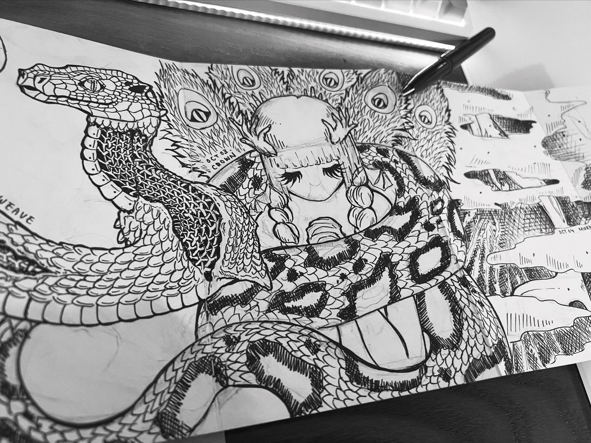 ViviTheBoop's tweet photo. Day 3 Crown &amp; Day 4 Murky #inktober https://t.co/5RDfSwD2yW
