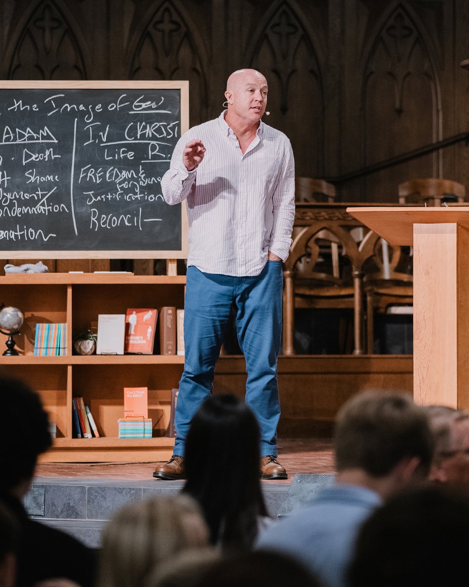 Ligonier's tweet photo. If your identity is in Christ, you are not defined by your actions but by His. Your unrighteousness has been erased, and His righteousness has been written over it. —@EricBancroft #AlwaysReadyConference https://t.co/h7YFISTqNz
