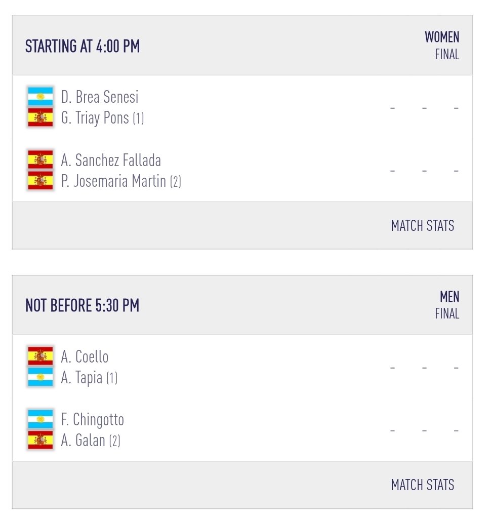 Las finales de mañana.

¡¡ ¿Quién lo habría imaginado? !!