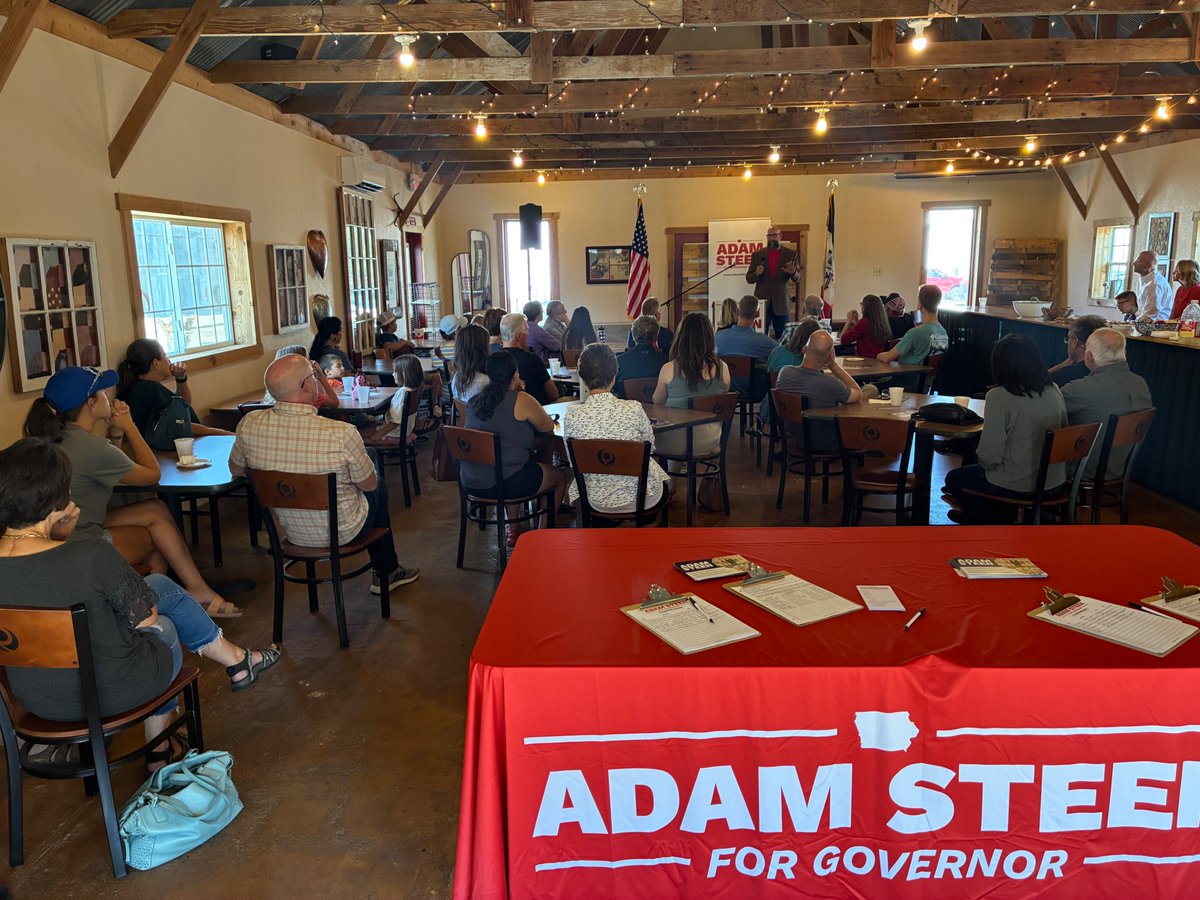 adamsteen's tweet photo. Black Hawk County - thank you!
Stop #2 on our #99Strong tour was an absolute blast! The energy, the conversations, and the people were all incredible!
Can’t wait to keep the momentum going - stay tuned for where we’re headed next week!
Can’t wait to keep the momentum going - stay tuned for where we’re headed next week!#99