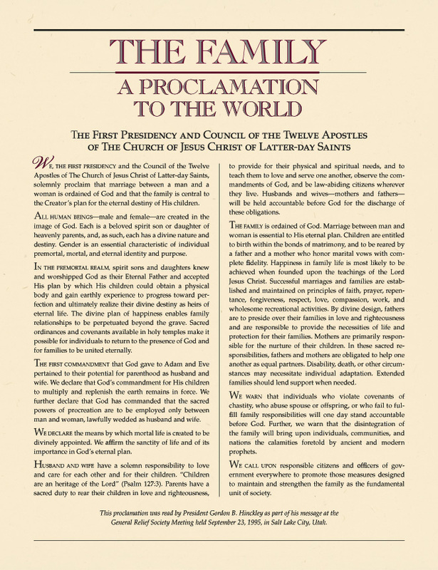 Mormonger's tweet photo. President Gordon B. Hinckley then read The Family: A Proclamation to the World in its entirety.

As the Lord has said
"Whether by mine own voice or by the voice of my servants, it is the same."

#GeneralConference | @RonaldARasband