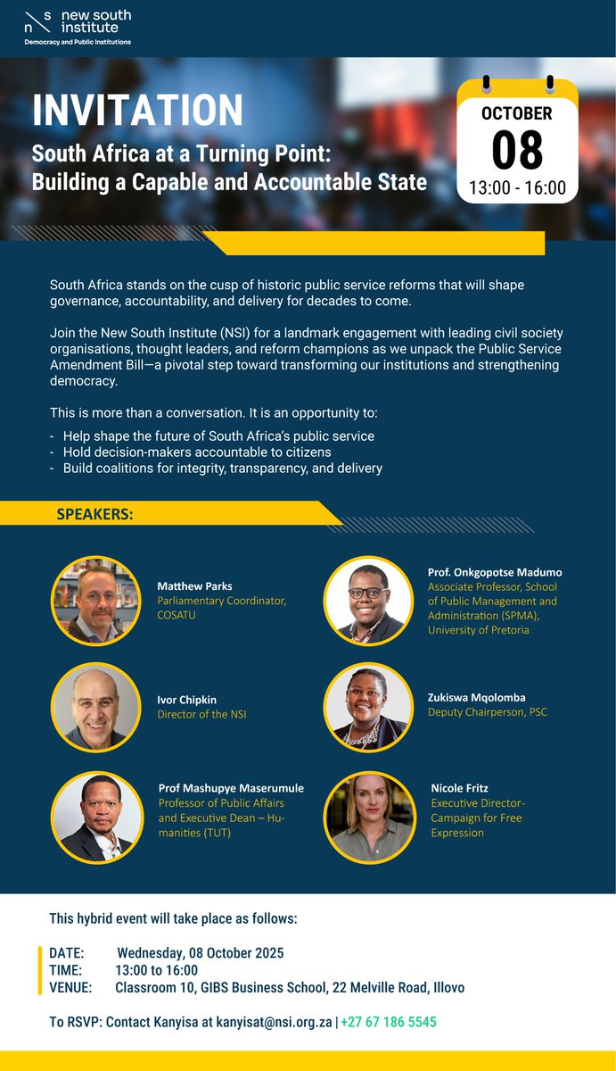 the_nsi's tweet photo. South Africa is undergoing one of its most significant reform moments since democracy. The Public Service Amendment Bill could redefine how government serves its people and it’s time to talk about what that means. https://t.co/vKjDF1jw4s https://t.co/Wj0FXxfUJ4