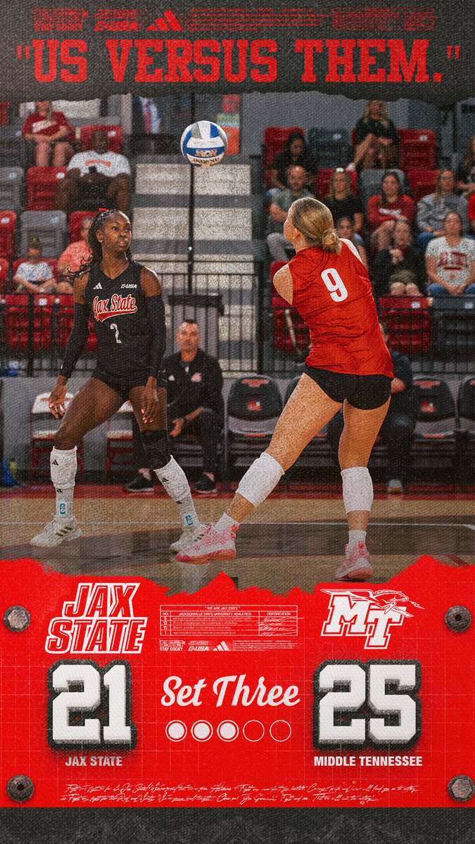 Middle Tennessee takes the third set

#StayCocky 🐔 | #FearTheBeak 👌