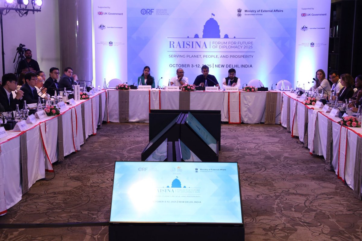 samirsaran's tweet image. Delighted to welcome Addl Secretary @abhish18, @GoI_MeitY at the Raisina Forum for Future of Diplomacy where he shared India&apos;s vision for the AI Impact Summit 2026. This was followed by a rich discussions moderated by @Rudra_81

@rayof_thesun @raisinadialogue @MEAIndia @orfonline