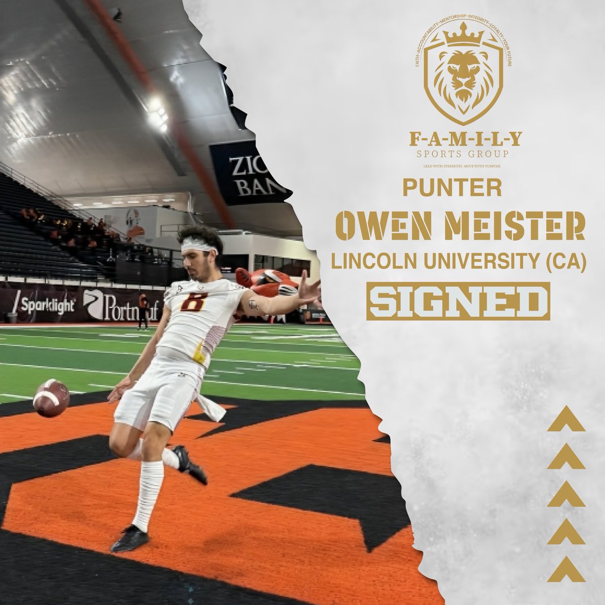 🚨 Welcome to the F-A-M-I-L-Y 🚨
We’re thrilled to welcome Owen Meister (Punter | 5’11″ | 175 lbs) to F-A-M-I-L-Y Sports Group for NIL Consulting! 
A dynamic special teams weapon averaging over 40 yards per punt and versatile in multiple roles — the next level awaits! 🏈✨