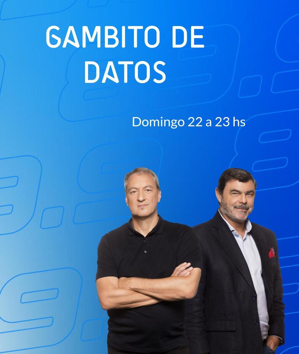 📌 DOMINGO 22 H - <a href="/radioconvos899/">Radio Con Vos 89.9</a> 
🎧En minutos arranca #GambitoDeDatos con la conducción de <a href="/hcappiello/">Hernán Cappiello</a> y <a href="/arielmco/">Ariel Cohen</a> 

📻FM 89.9