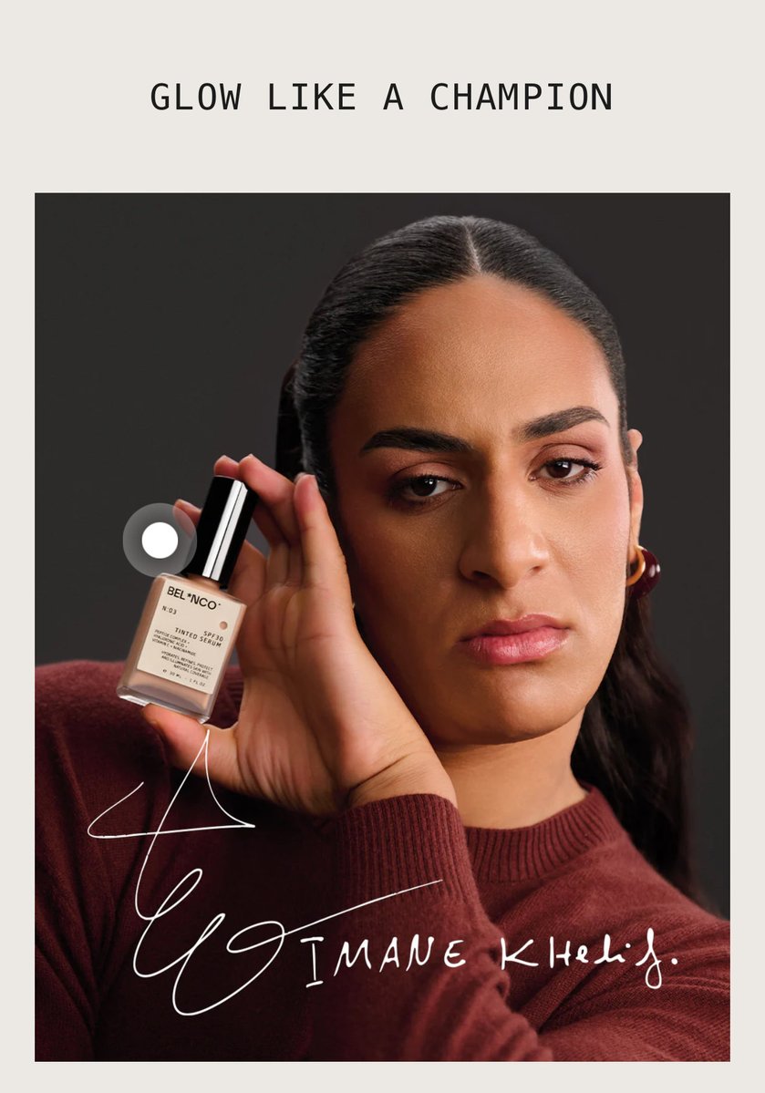 Hi Belnco.

Imagine a company being so desperate that they use a man who is famous for beating the crap out of women as their ambassador…

#ImaneKhelifIsACheat 
#GoWokeGoBroke