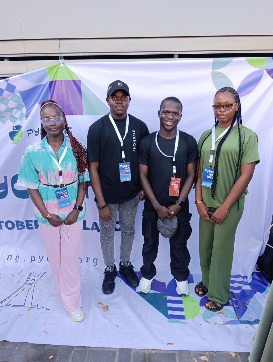 i_Am_Stroud's tweet image. My very first tech event = ✅ #PyConNG2025 🚀
Great people. Great lessons. Great vibes. 🔥
Can’t wait for what’s ahead in this journey. 💻 #Python #TechCommunity