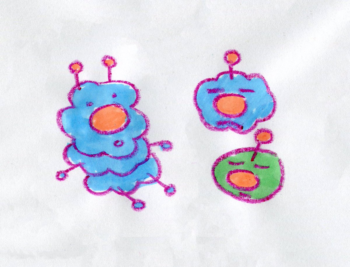 「grown bug and baby bugs」|alivia h.のイラスト