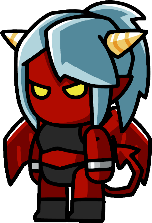 DaemonFrmHell's tweet photo. In the game Scribblenauts Unlimited, if you type in "female imp/demon" you'll get Scanty, and if you type in "female incubus/succubus" you'll get Kneesocks! 
Always thought that was cute. https://t.co/PMtLmwQp39