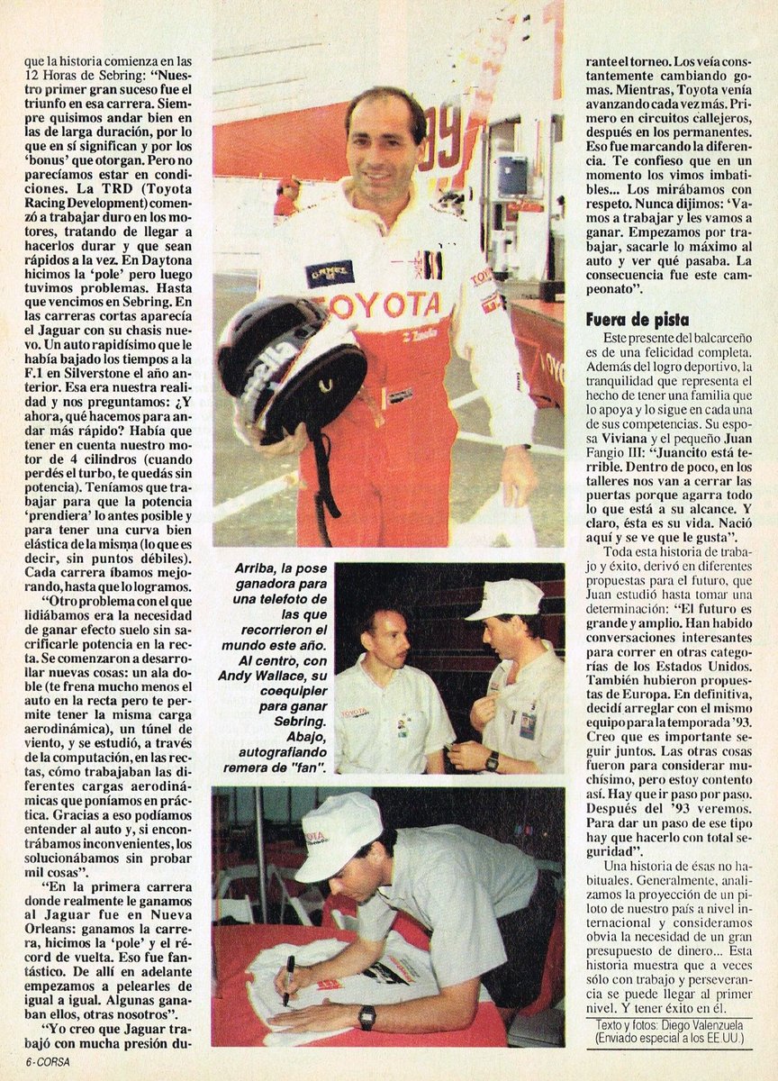 PatoG82's tweet photo. Nota de revista Corsa 👇
#IMSA #IMSAGTP #Fangio2 #JuanManuelito #JuanManuelFangio #RevistaCorsa https://t.co/6IQMgUGRvR