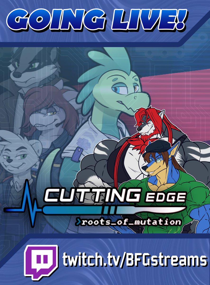 WE ARE LIVE

Please welcome our special guest, Serule!  They made this game!

Come and join us for Cutting Edge: roots_of_mutation!

twitch.tv/BFGstreams
twitch.tv/BFGstreams
twitch.tv/BFGstreams