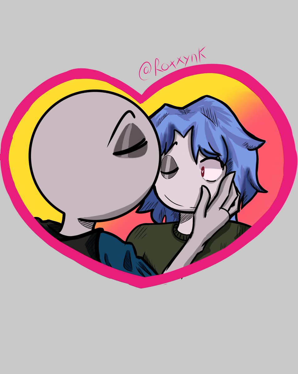 Roxxynk's tweet photo. #Roxx #Yanderetober2025 #Peter #Yourboyfriend #Dia4 #Beso #Dibujo #drawing 

Dia 4  💋beso.
Peter con mi Oc Arian 🙌 https://t.co/nk4oYDNrl0