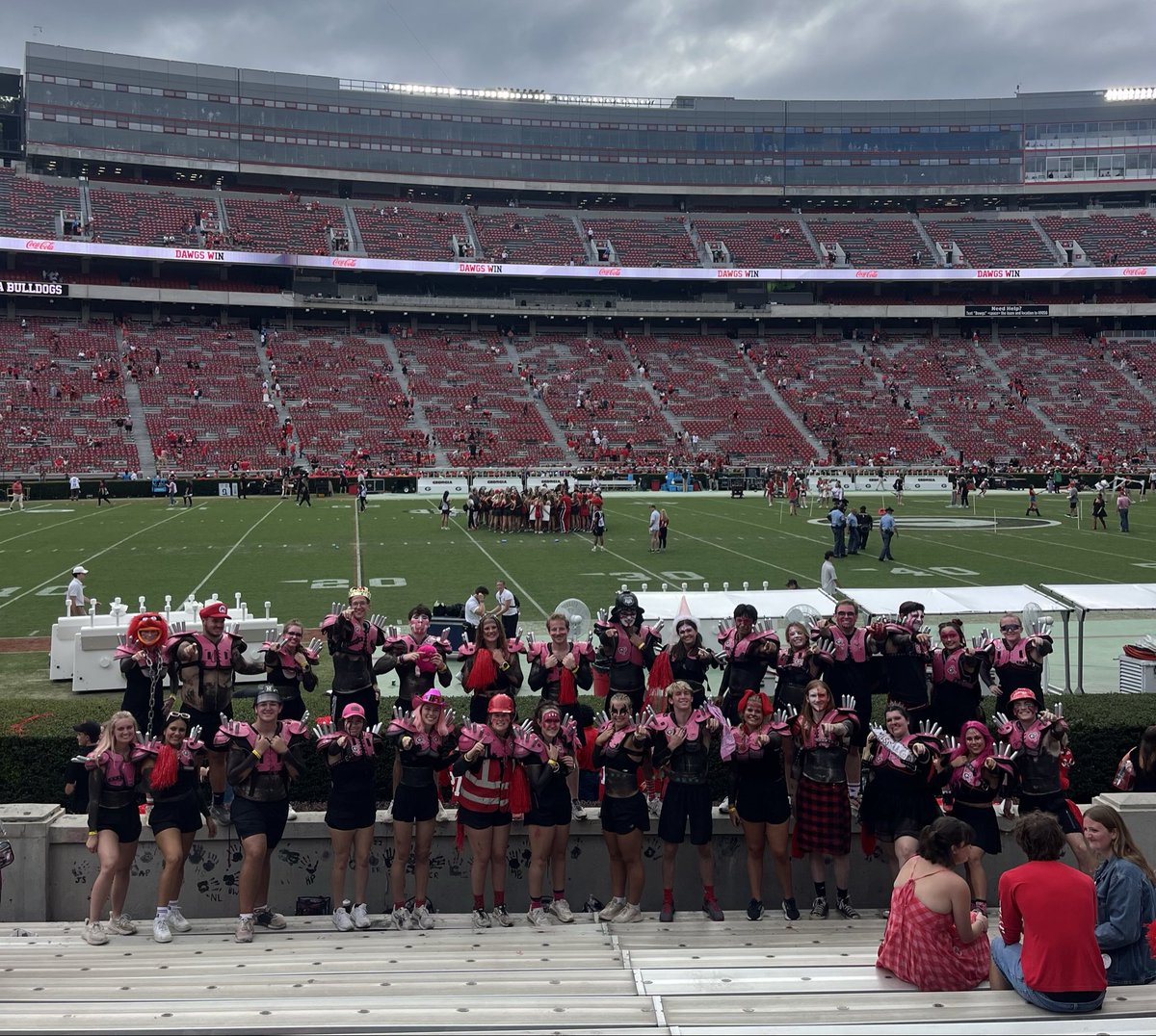 It was a GREAT homecoming in Athens!!!

We were wearing pink to support all our dawgs who have defeated and are currently battling breast cancer. We love and care for all of y’all!!
