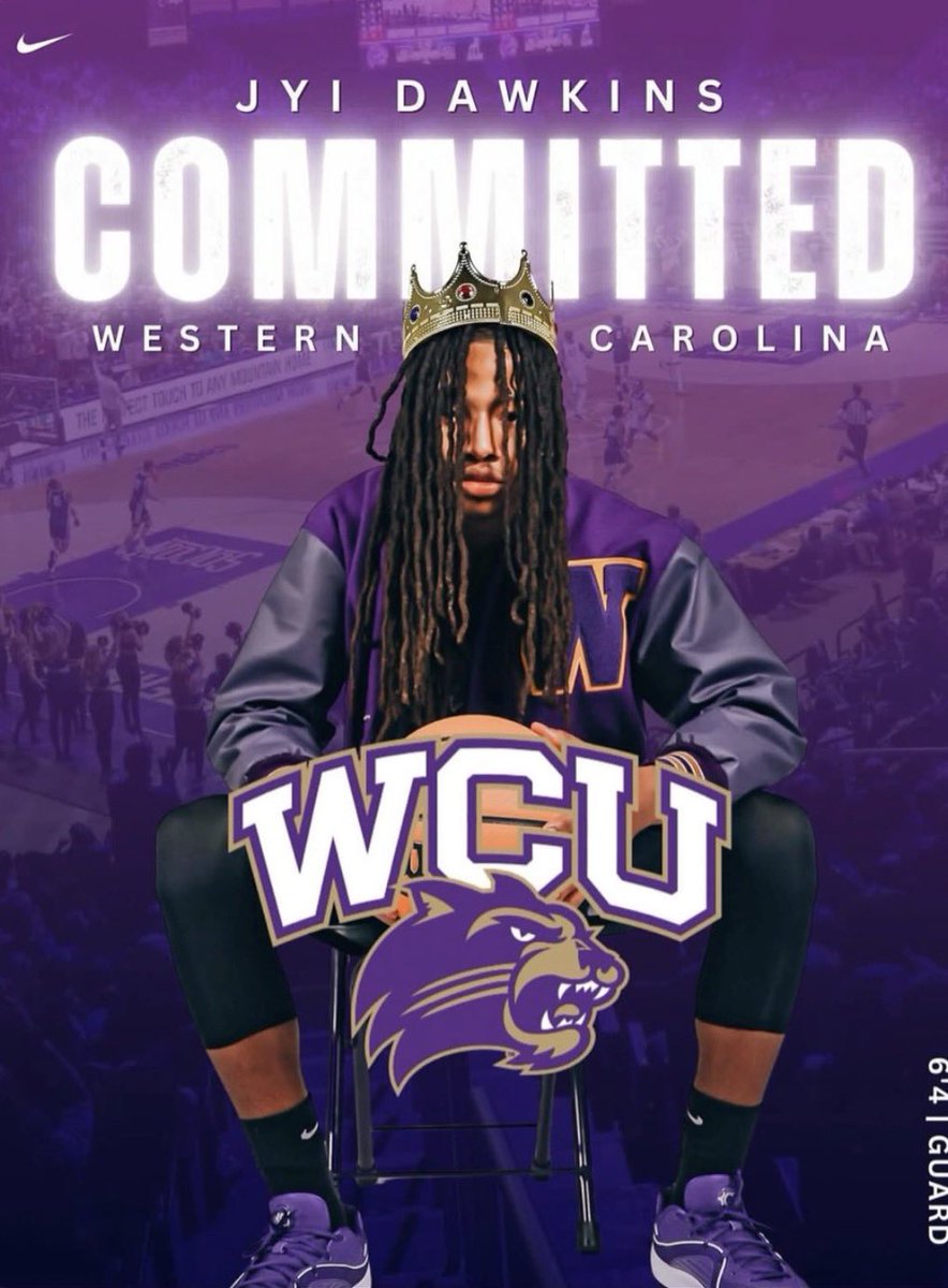 6’3 2026 Jyi Dawkins has officially committed to Western Carolina. A strong, athletic guard with a powerful downhill game, Dawkins thrives at getting to the rim and finishing through contact. His physicality, versatility, and ability to take over games make him a major pickup for