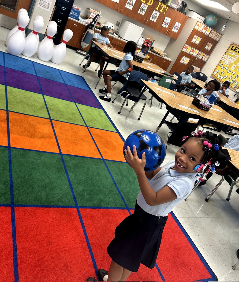 Our first grade students had a blast during subtraction bowling today. Mathematics is fun at Craighead Elementary! <a href="/craighead_lions/">Craighead Elementary</a> #PerserverancePropelsProgress