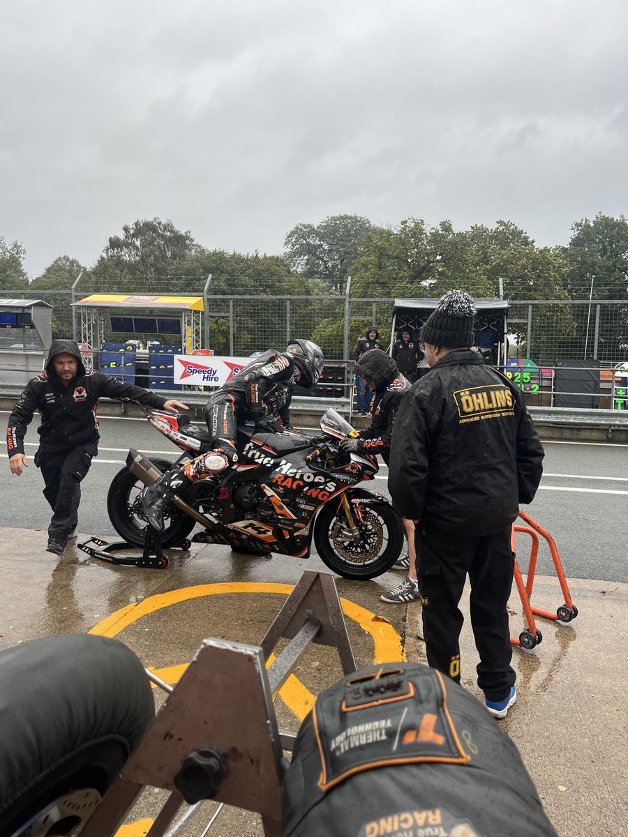 Long day today. Travelled to Oulton to see the team and sort a clutch on one of the team club racing bikes. Mixed bag with the weather but it was certainly wet for SSTK1000 qualifying. Glad I wasn’t riding 😂 <a href="/heroesracing/">True Heroes Racing</a> I’ll be watching on the telly box from the sofa tomorrow.