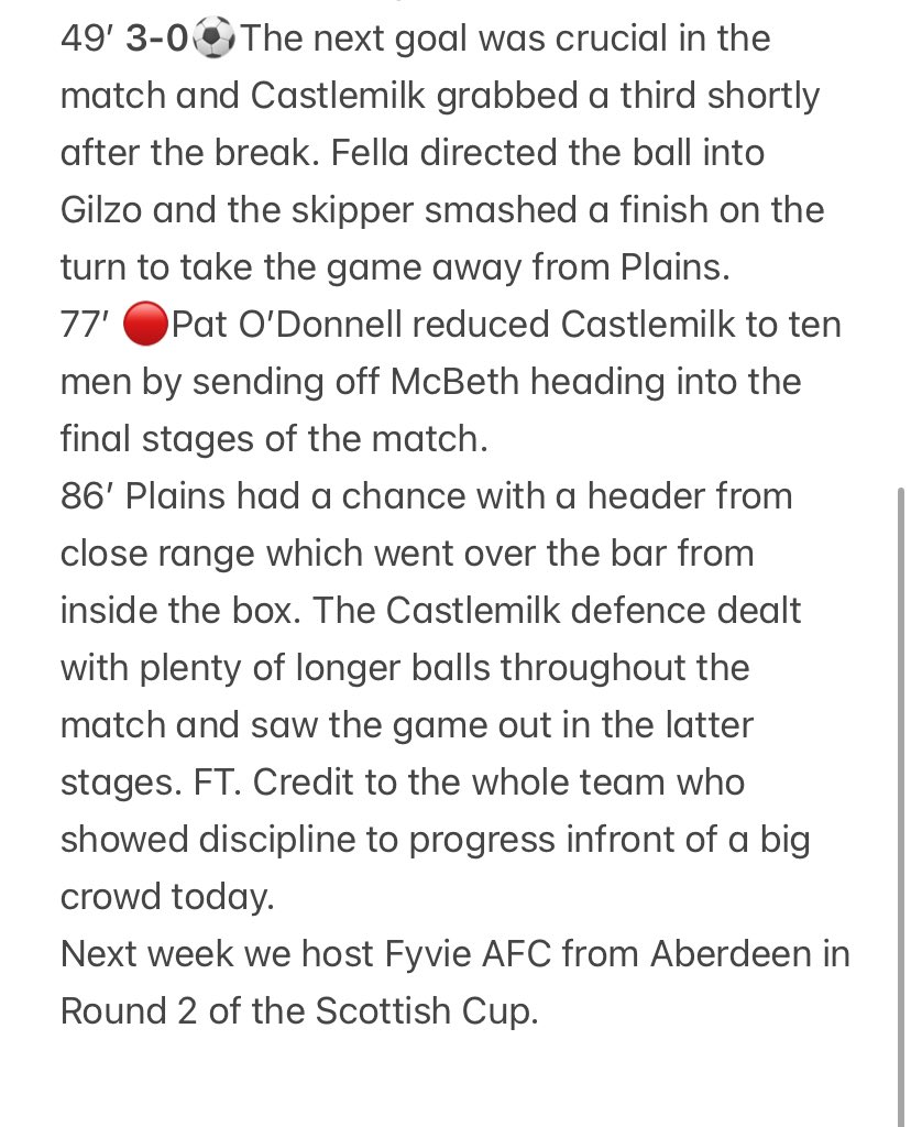 CCFC Saturday tweet media