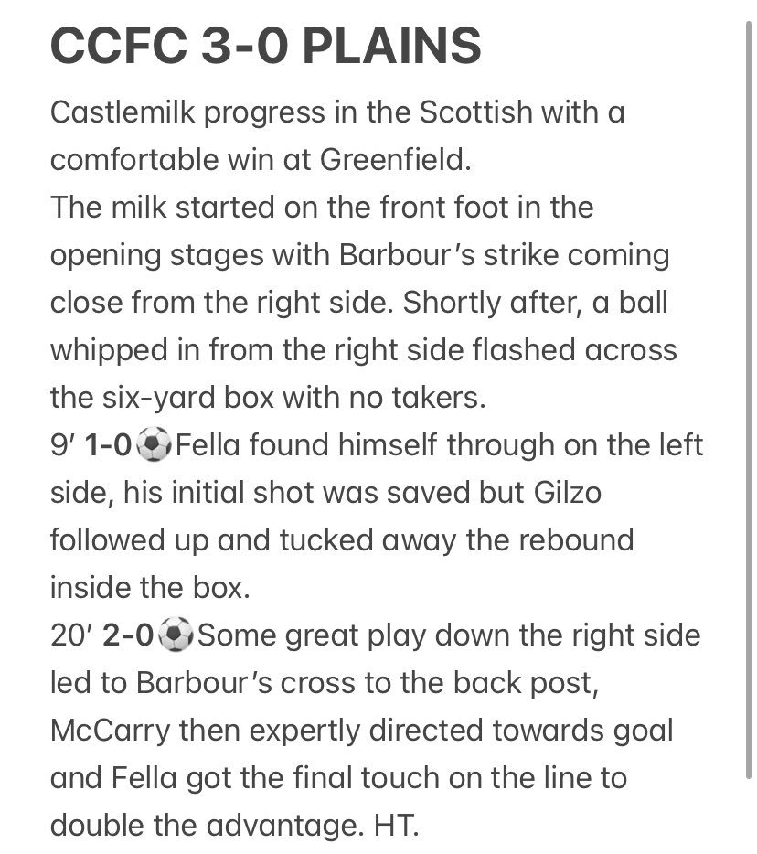 CCFC Saturday tweet media