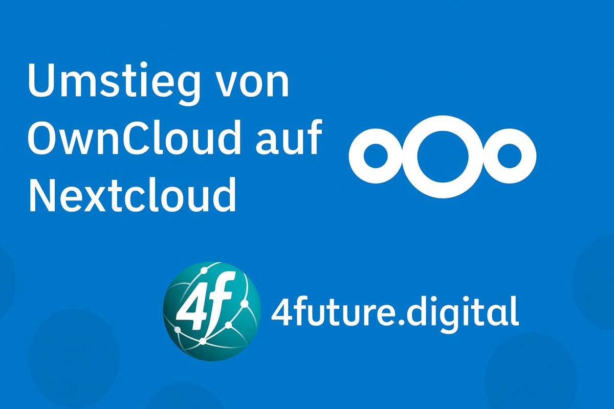 4future_digital's tweet photo. Nextcloud Migration (zweiter Anlauf)

🚀 Nextcloud-Migration am Sonntag!

Morgen, Sonntag ab 10:00 Uhr, starten wir den nächsten großen Schritt:
Wir migrieren unsere OwnCloud auf Ne...

https://t.co/ZeuEZxm4LZ

#4future.one #Collaboration #Nextcloud https://t.co/irAX1EYpO6