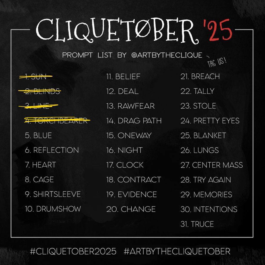 warkinas's tweet photo. Day 4: Torchbearer 
#Cliquetober2025 #cliqueart #twentyonepilots https://t.co/7rO3X8Pcgo