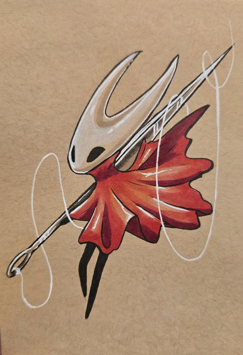 sugarpoultry's tweet image. Day 2 of #Inktober
#Weave Yes another #Silksong piece! It was too perfect!

#inktober2025 #hollowknight #hollowknightsilksong #fanart #hornet #teamcherry #copic #copicmarkers #art #traditionalart #ArtistOnTwitter #artistonx