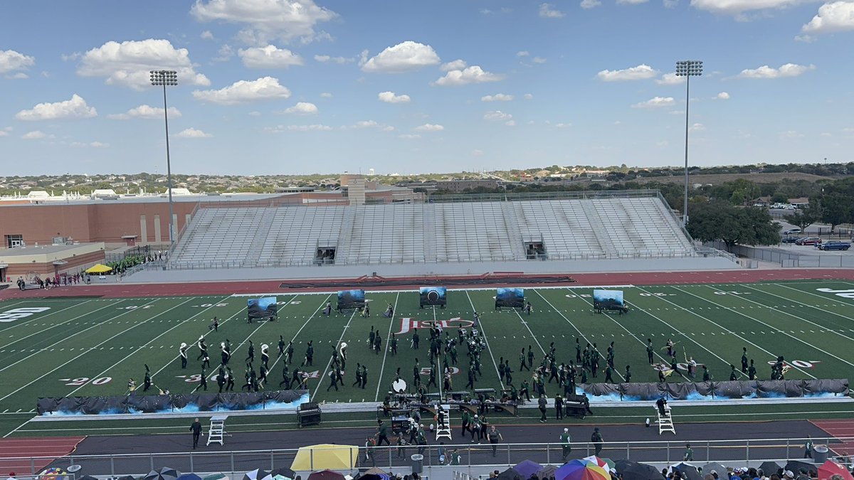 swisdfinearts's tweet photo. Congratulations to the Southwest Band for earning 1st Place 5A Band at the Judson Rocket Review!! With their sister school, you did Southwest ISD proud! The work continues next week in prep for UIL, but we celebrate a great accomplishment today! @swisd @swisd_swhs @SouthwestBand https://t.co/t5LIZu0cDE