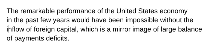 🧑‍🏫Nobel economists Milton Friedman and Paul Krugman probably didn't agree on much. Here is a quote from each of them on trade deficits.