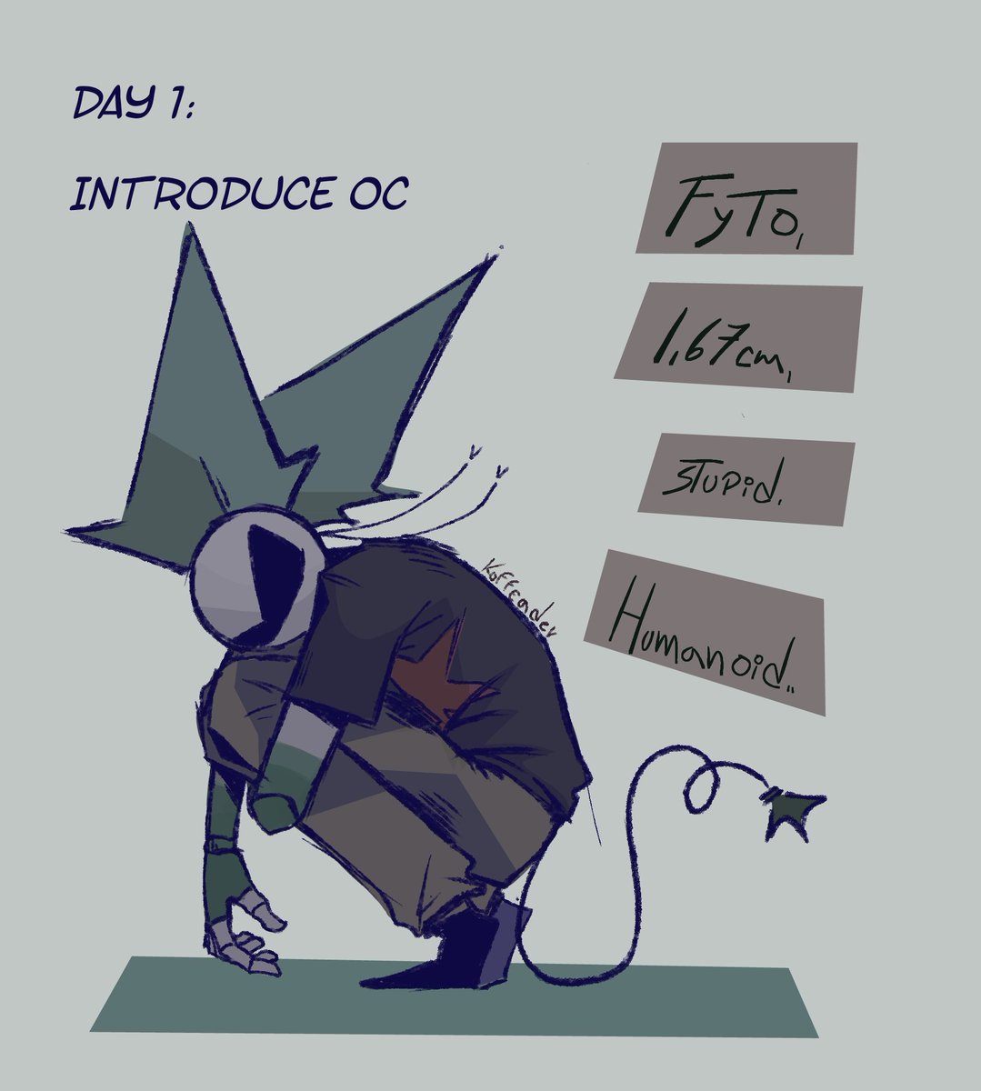 Koffeader_'s tweet photo. I'm late, swore I'll catch up on all this haha, day 1.  #Inktober #ocart https://t.co/ygxYpoZIGd