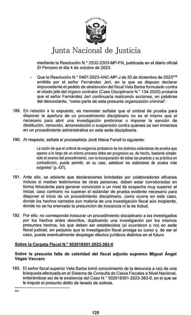 jfowks's tweet photo. 🚨📢Nada le parece ilegal ni infracción a esta JNJ respecto de P. Benavides y Fernandez Jerí y los que actuaron por encargo contra los fiscales del Equipo Especial #LavaJato https://t.co/ZJ15szDDfI