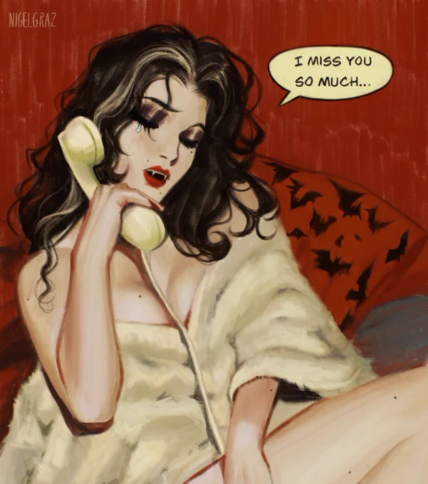 My OC Maria she's an evil lesbian vampire and i'm in love with her