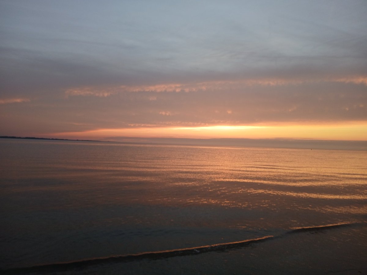 Sea at sunset for you