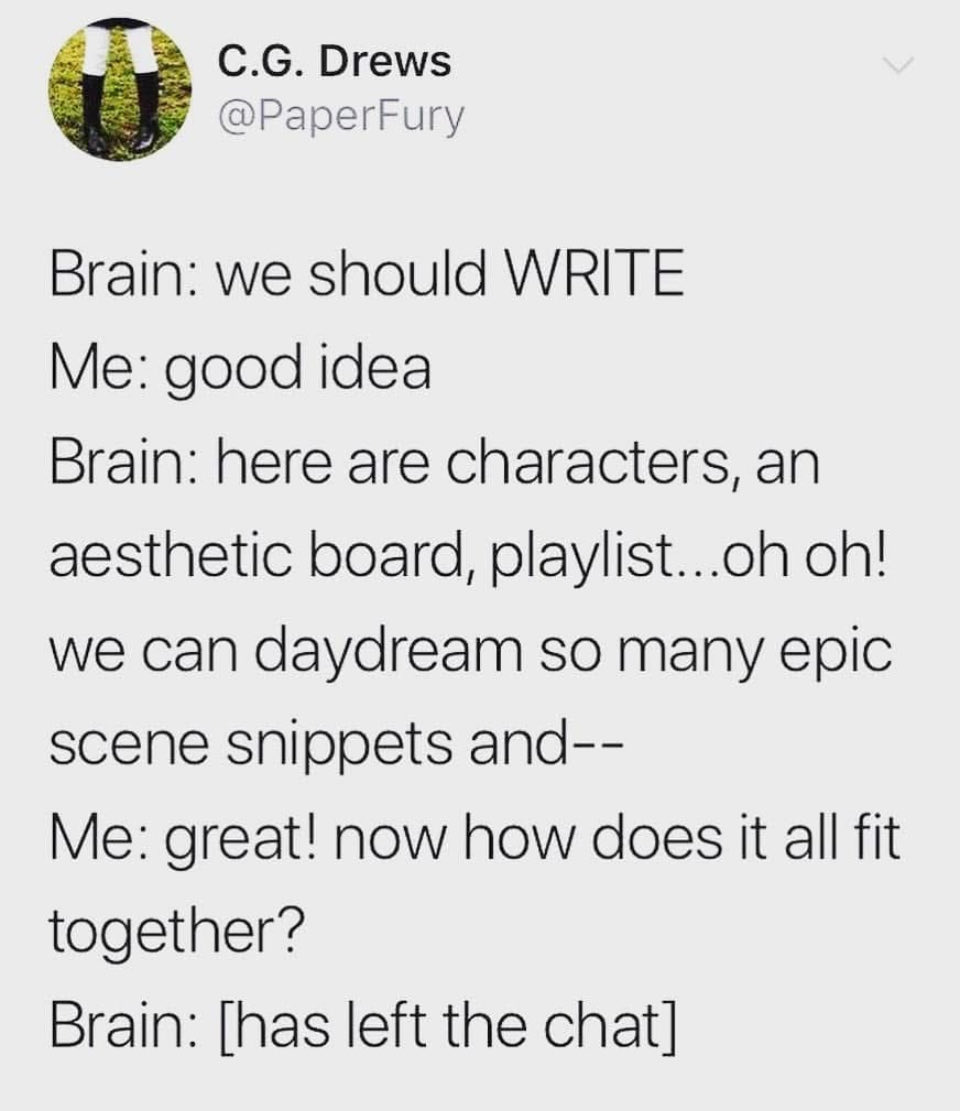 KyonaJiles's tweet image. This is muh brain! 🙋🏻‍♀️🤷🏻‍♀️🤦🏻‍♀️🤣🤣🤣🤣🤣❤️📖🖤
#brainhasleftthechat #tryingtowrite #indieauthor #fictionwriter #kyonajiles