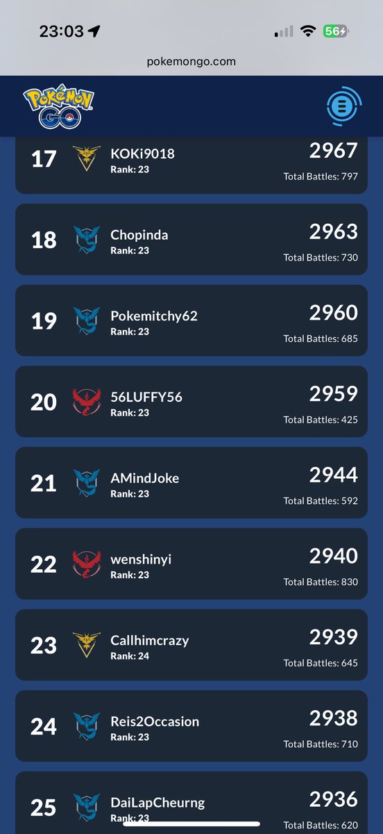 2944 - 21st, let’s see if we can close this Legend tomorrow 🙏🏻
#PokemonGO