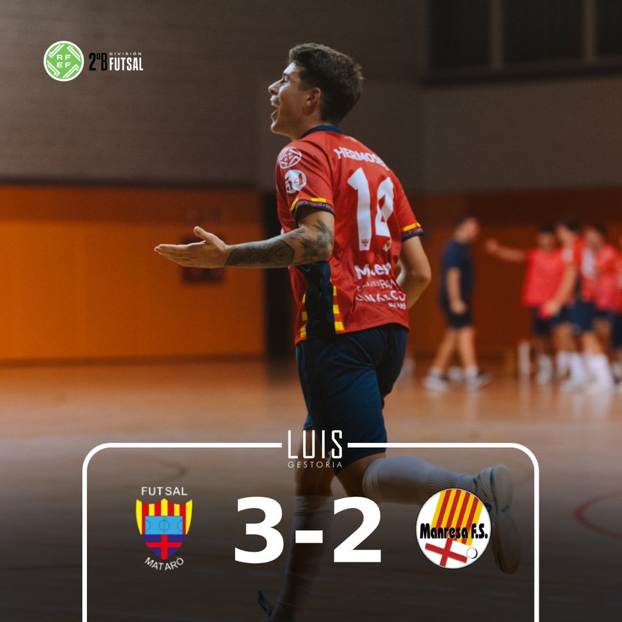 tvmataró (@tvmataro) on Twitter photo ⚽️ Un hat-trick d’Hermosel derriba el mur del Manresa
⏱️ Final
⚔️ <a href="/Futsal_Mataro/">CE Futsal Mataró</a> 3-2 <a href="/ClubManresaFS/">Covisa Manresa F.S.</a>
🏆 Segona Divisió B ⚽️ Un hat-trick d’Hermosel derriba el mur del Manresa
⏱️ Final
⚔️ <a href="/Futsal_Mataro/">CE Futsal Mataró</a> 3-2 <a href="/ClubManresaFS/">Covisa Manresa F.S.</a>
🏆 Segona Divisió B