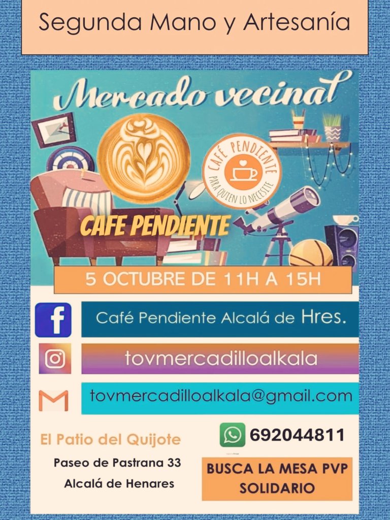 CafePendAlcala's tweet photo. Mañana!! Os esperamos! https://t.co/qoiXwbe6sI