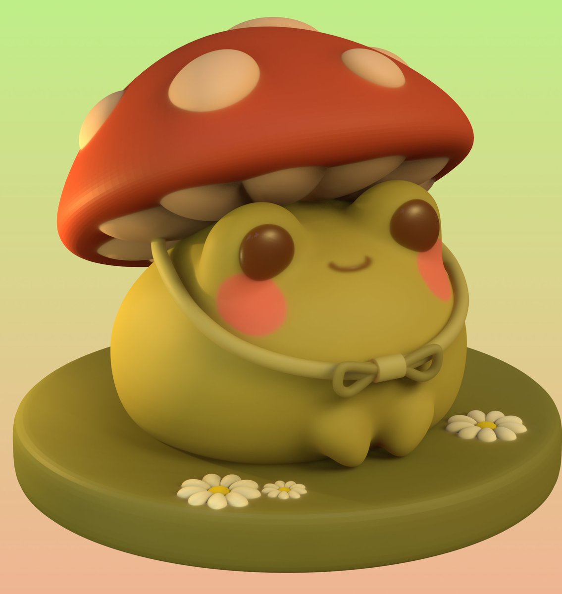 I followed a tutorial on Nomad Sculpt and made a cutie :3
