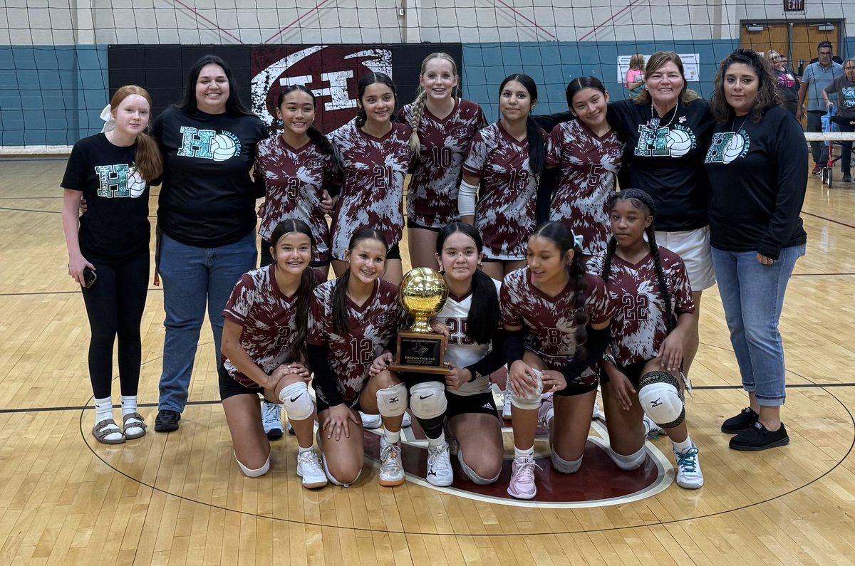 The 8th grade 🏐 girls finished the job!  Back-to-back undefeated STAC Champions!! Congrats to the ladies and coaches!! GO CANES!! #WINTHEDAY #WEWILLWIN <a href="/ECISDtweets/">East Central ISD</a> <a href="/HMSecisd/">hms ecisd</a> <a href="/_ECVolleyball/">East Central Volleyball</a>