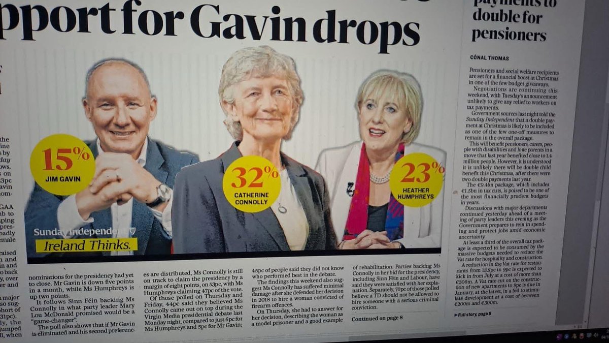 Catherine is blessed by her opposition. 

So much of the debate has been on the inconsequential....

Because there is little of consequence being offered.

From these figures, 30% don't support any of these candidates. 

Imagine if there was a real debate...