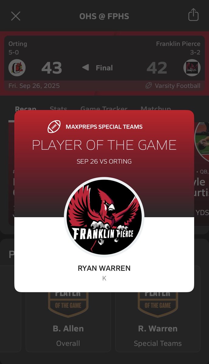 RyanWarren2027's tweet photo. With half of my junior regular season games completed Im been awarded special teams player of the game 4 times. #Junior #Football #kickerpunter https://t.co/zUoP7ffX0z