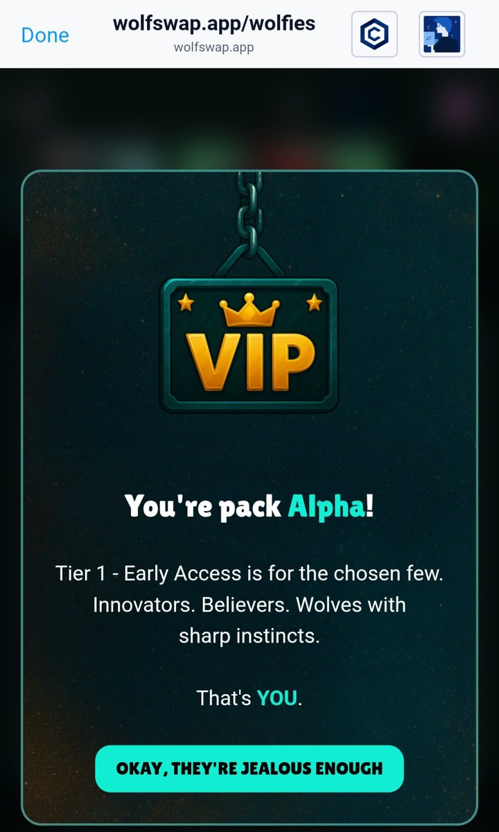 Did you check if you are special?
Let's make NFT'S great again with 
<a href="/wolfswapwolfies/">Wolfies</a> <a href="/wolfswapdotapp/">Wolfswap | Swap & Earn</a> 
wolfswap.app/wolfies
2 Days 17 Days to Go....