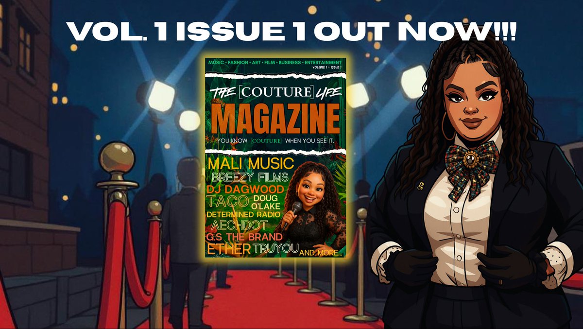 CEOLexiCouture's tweet photo. 🚀 It’s here! The very first issue of The Couture Life Magazine (Vol. 1, Issue 1) has officially dropped! 🎉 

Tap in now at 👉 [https://t.co/eRWXpMLALl](https://t.co/eRWXpMLALl) and be part of history in the making!!!✨

#TheCoutureLife #IndependentArtistPower #LevelUpYourLegacy https://t.co/ZQKtko7lYE